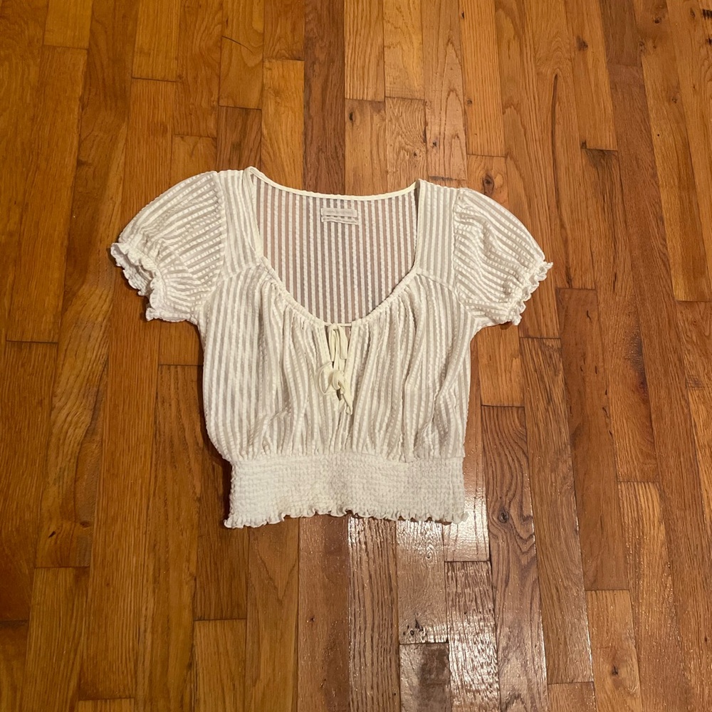 Urban Outfitters Cream Striped Blouse